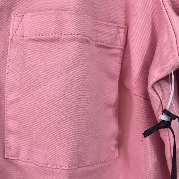 NEW 1. State Twill Cotton Blend Romper in Blush with Drawstring Waist, Size M - Picture 11 of 16